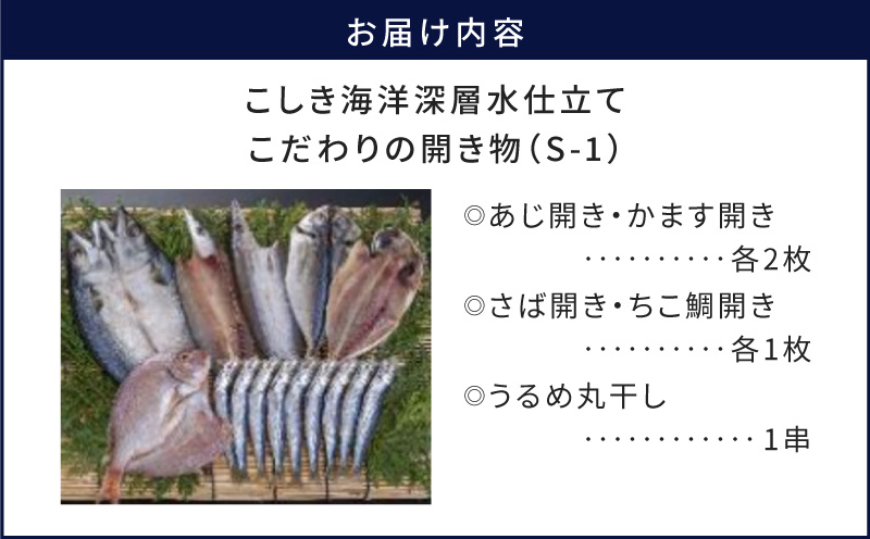こしき海洋深層水仕立て こだわりの開き物 S-1　K065-007_01