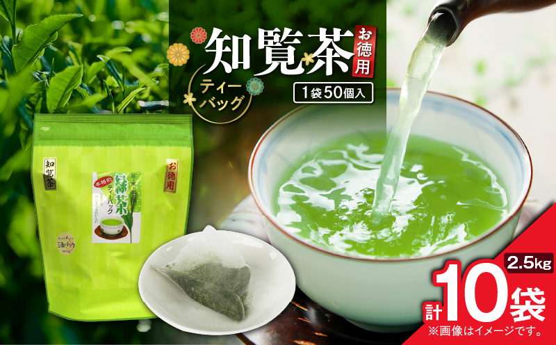 お徳用 知覧茶ティーバッグ 50個入り（10袋セット）　K346-004_05