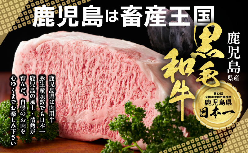 鹿児島県産黒毛和牛モモスライス 計1kg（500g×2P）　KN102-001-02