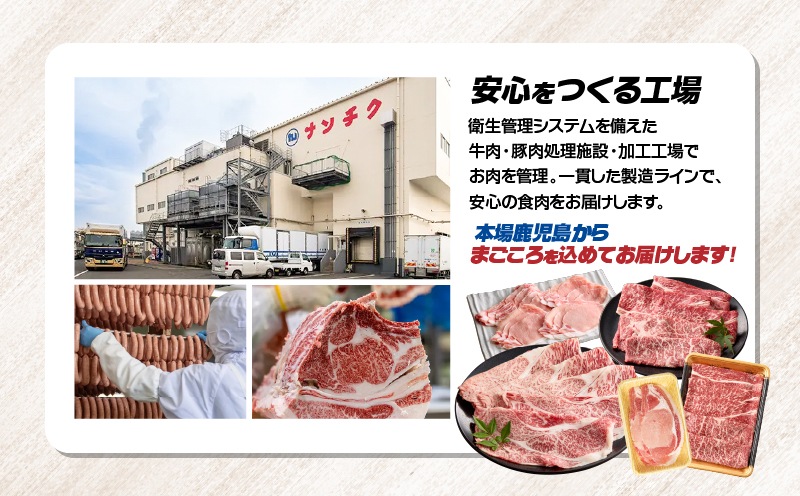 鹿児島県産黒毛和牛モモスライス 計1kg（500g×2P）　KN102-001-02