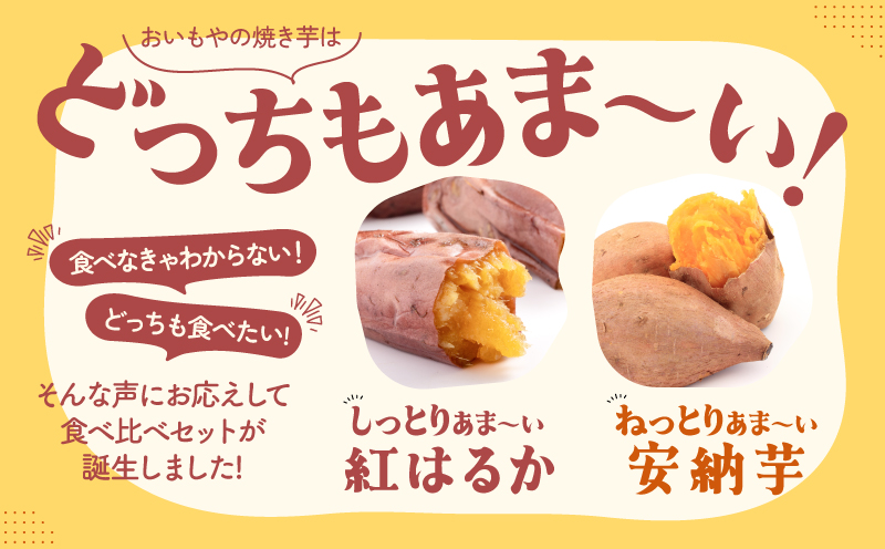 おいもや あま～い冷凍焼き芋 食べ比べセット（計800g）　KN091-005
