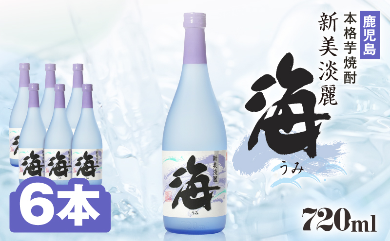 2857 【鹿児島・特約店限定販売】 本格芋焼酎『海』 720ml 4合瓶×6本セット　KN034-001-01