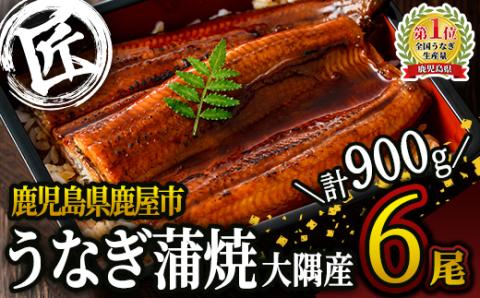 鹿児島県大隅産うなぎ蒲焼６尾　計900g