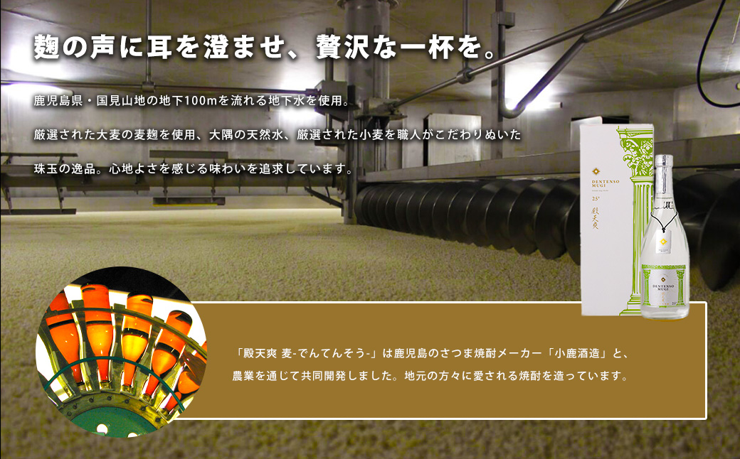 うまかぞー九州 本格麦焼酎 殿天爽（麦）720ml 麦焼酎　KN163-001-02