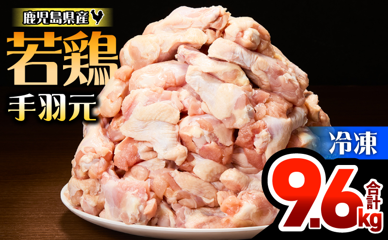 鹿児島県産若鶏手羽元 9.6kg セット　KN165-005-02