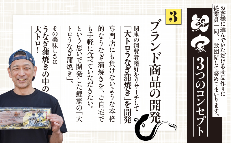 【訳あり（規格外）】プレミアム大トロ雌うなぎ蒲焼1尾（45尾サイズ：210〜235g）　KN040-022