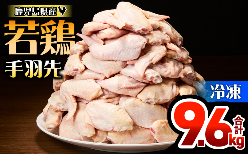 鹿児島県産若鶏手羽先 9.6kg セット　KN165-006-02