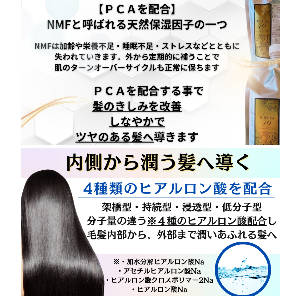 2926 【香りにこだわったオーガニックヘアケアシリーズ】NCトリートメント ルフラ49 1,000g　KN003-004