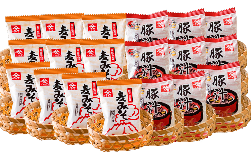 【久保醸造】2000 即席みそ汁10食・即席豚汁9食セット　KN016-013-01