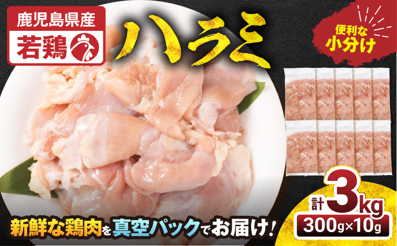 [10/1(木)より寄附金額改定予定]鹿児島県産若鶏ハラミ 3kgセット KN105-017[株式会社 TRINITY]
