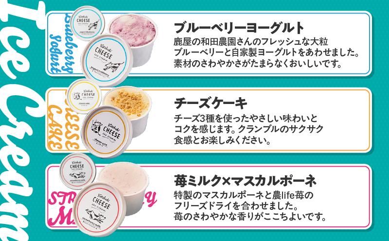 2557 【全3回定期便】Kotobuki cheese アイスクリームセット 6種　KN087-T01