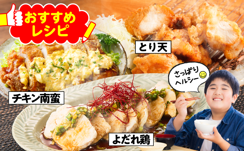 鹿児島県産若鶏ムネ切身 9.6kg セット　KN165-004-02