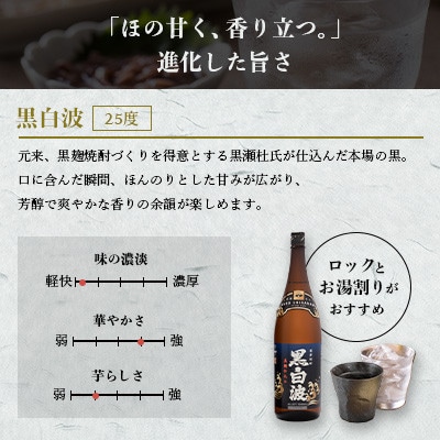 枕崎の定番焼酎 2種【白・黒】1800ml×各1本【薩摩焼酎】芋焼酎 黒麹 A6−24【1563490】