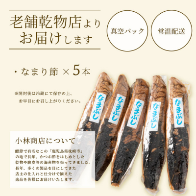 【産地直送】本場枕崎産 なまり節 【生節 】5本 かつお節【老舗乾物店よりお届け】 A3-183【1167058】