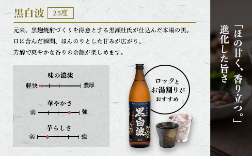 芋らしさが好き〜限定焼酎＆枕崎の定番焼酎 3種 900ml×各1本【飲み比べセット】A6−22【1563482】