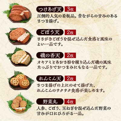本場さつま揚げ 詰め合わせ【6種類×1箱(小箱)】 X0-33【配送不可地域：離島】【1742611】