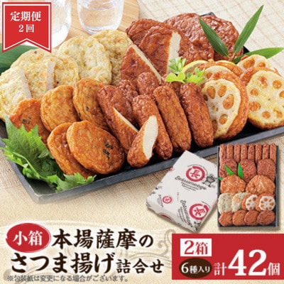 【毎月定期便】本場さつま揚げ 詰め合わせ【6種類×2箱(小箱)】 NN0-0001全2回【配送不可地域：離島】【4088186】