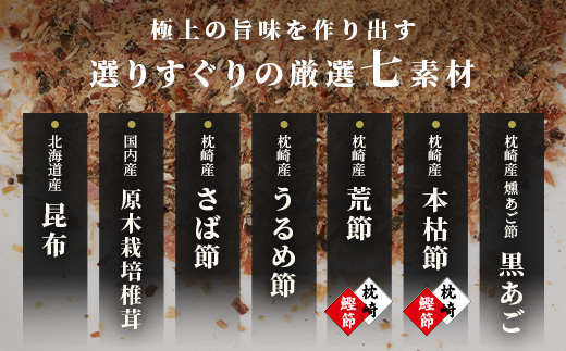 枕崎 ぶえん亭 薩摩のだし 黒あご 合計60袋 本枯節 鰹節 飛魚節 昆布 A3-91【配送不可地域：離島】【1166413】