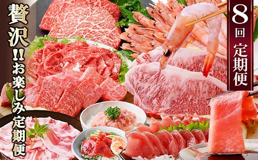 定期便8回配送　ぜいたく!!お楽しみ定期便　HH0-0001【配送不可地域：離島】【1505356】