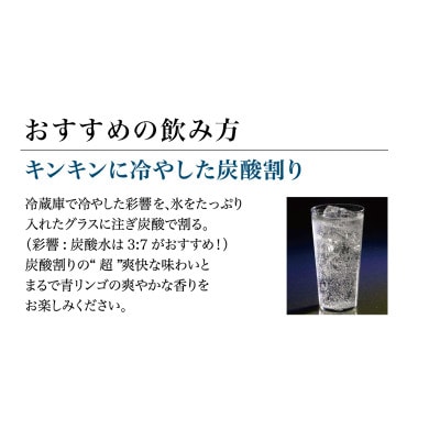 【本格焼酎】炭酸割りが好き『彩響』 900ml×4本 B3−78【1573923】