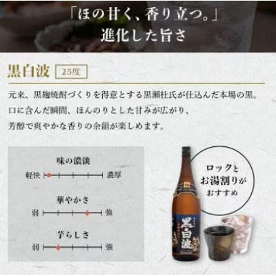 【毎月定期便】薩摩酒造の定番【さつま白波・黒白波】1800ml×2本セット PP-0007 全2回【配送不可地域：離島】【4072238】