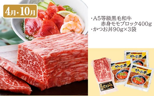 定期便(6回配送)　枕崎お楽しみ定期便(黒毛和牛・黒豚・加工品etc) FF-6003【配送不可地域：離島】【1487879】