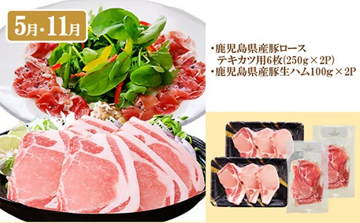 定期便(6回)A5・A4等級黒毛和牛・黒豚etc FF-0061【配送不可地域：離島】【1166779】