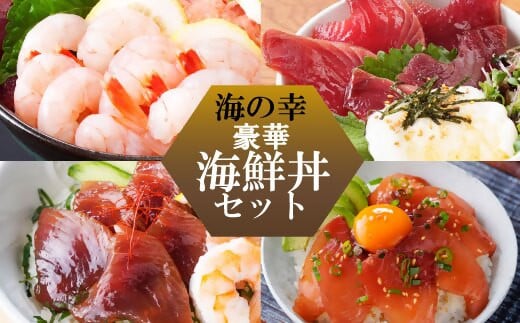 ZIP!で紹介!海鮮丼セット 4種 天然タカエビ (薩摩 甘エビ )鰹・鮪丼  刺身で  A0-33【配送不可地域：離島】【1532502】