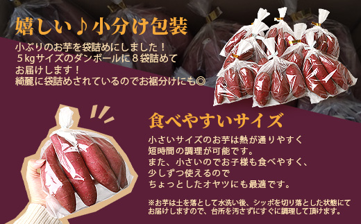 シルクスイート 小分け8袋入り 小ぶりサイズ さつまいも 鹿児島県 A2−4【1167016】