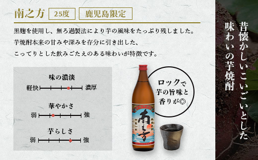 芋らしさが好き〜限定焼酎&枕崎の定番焼酎 3種 900ml×各1本【飲み比べセット】 A6-22【配送不可地域：離島】【1621765】