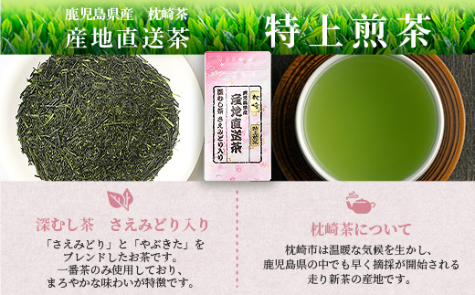 一番茶のみ使用!!【 特上煎茶 】  ( 100g×2本 )  枕崎産 大河内製茶 A3-218【配送不可地域：離島】【1167083】