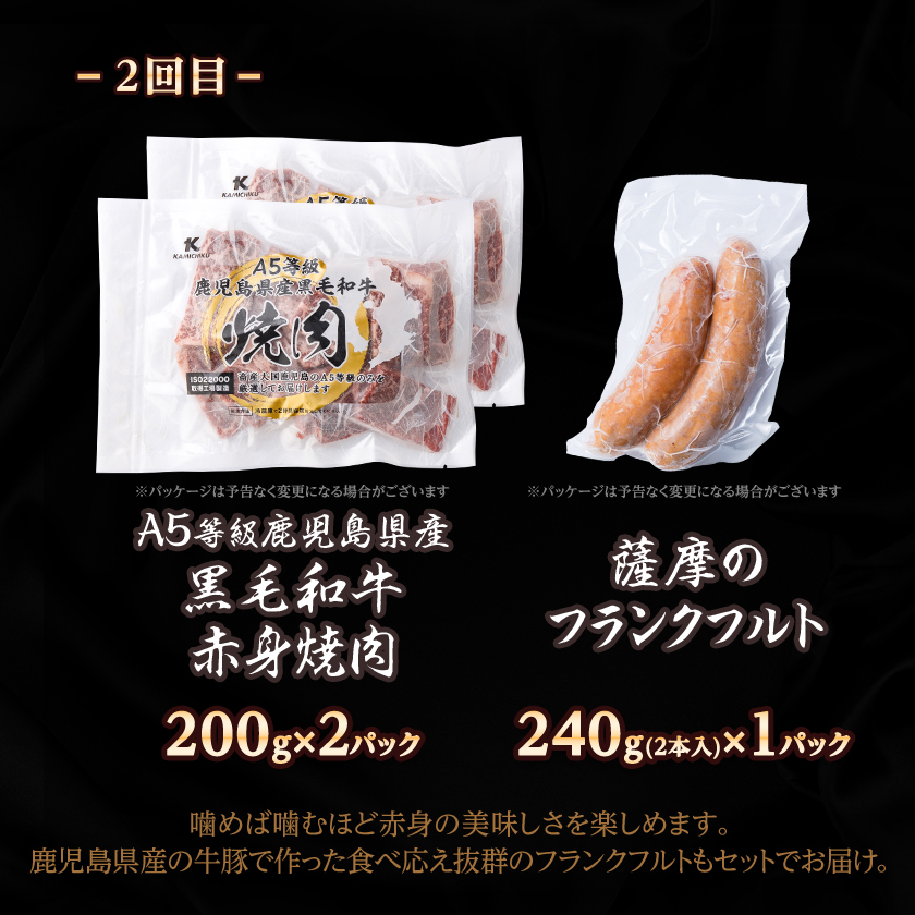 【毎月定期便】黒毛和牛焼肉お楽しみ定期便1.2kg(枕崎市) DD0-0029 全3回【配送不可地域：離島】【4072115】
