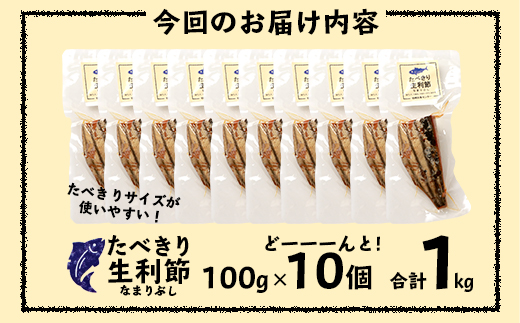 アレンジいろいろ【食べきり生利節】 枕崎産 鰹 かつお なまりぶし A3−289【1166693】