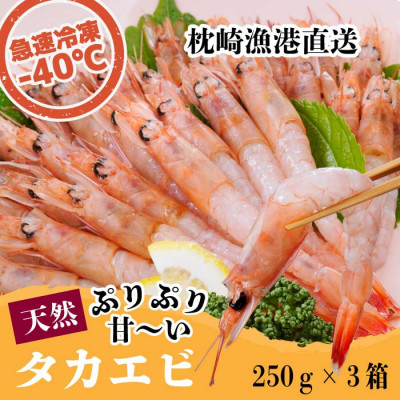 天然タカエビ250g×3箱　A1−1【配送不可地域：離島】【1524606】