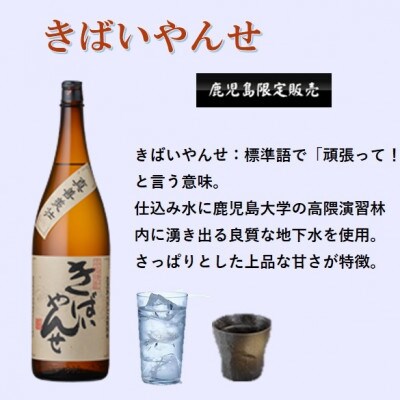 【本格焼酎】きばいやんせ【鹿児島限定】 1800ml×2本　A8-105【配送不可地域：離島】【1605249】