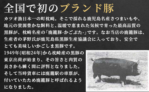 鹿籠豚しゃぶしゃぶ用セット【ロース＆バラ計600g】枕崎産黒豚使用 A6−7【配送不可地域：離島】【1166983】