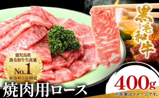 【鹿児島県産】黒毛和牛 焼肉用ロース 400g(枕崎市) A8-112【配送不可地域：離島】【1616202】