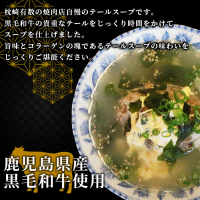 焼肉店お手製 鹿児島黒毛和牛 やわらかテールスープ 2人前 A3−209【配送不可地域：離島】【1166392】