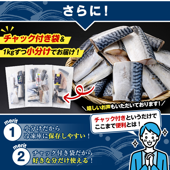 ＜訳あり・傷あり＞ご家庭用さば切身パック(30枚以上・合計3kg)サバ 鯖 魚類 おかず グリル 焼き魚 切り身 柚子昆布 瀬戸内塩レモン ジップロック付き袋【グローバルフーズ】a-12-232-y