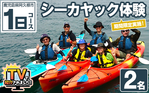 期間限定実施 シーカヤック体験チケット(1日/2名) 阿久根 シーカヤック アウトドア アクティビティ 自然 体験 ツアー チケット マリンスポーツ【パズル】akn098-13