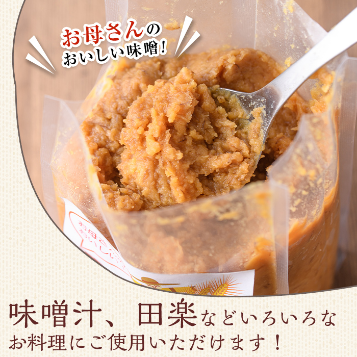＜定期便・全2回＞ お母さんのおいしい麦味噌 (計8kg・4kg×2回) みそ 調味料 味噌 みそ汁 手作り 味噌汁 お味噌汁 朝ごはん ミソ 小分け 母の味 定期便 【阿久根市生活研究グループ】akn072-04