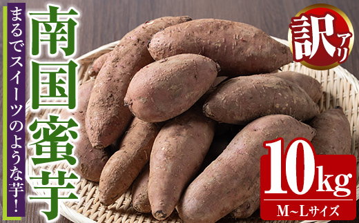 訳あり！数量限定！熟成芋「南国蜜芋」(M〜Lサイズ・10kg) 訳あり 国産 お芋 野菜 デザート 焼芋 焼き芋 焼きいも イモ 紅はるか 大学芋 訳アリ 詰め合わせ【うとさんち】akn067-07
