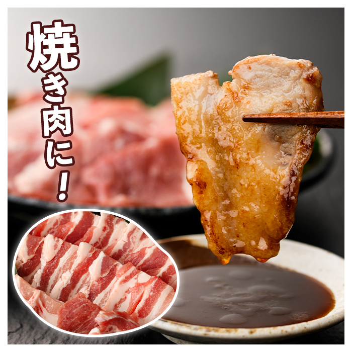 鹿児島県産 黒豚 焼肉セット(合計900g・各300g×3種) 国産 九州産 鹿児島産 豚肉 黒豚 バラ ロース 肩ロース 焼き肉 BBQ 食べ比べ 詰め合わせ 小分け 【株式会社マキオ】a-12-345-z