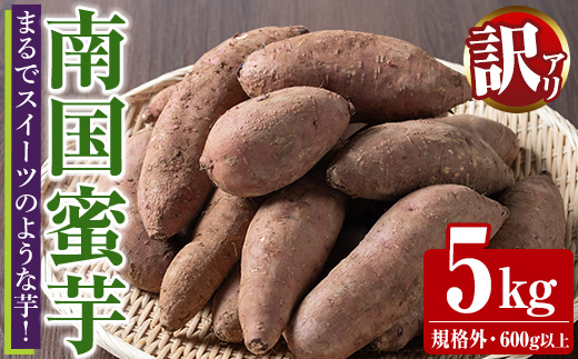 訳あり！数量限定！熟成芋「南国蜜芋」(規格外サイズ・5kg) 訳あり 国産 お芋 野菜 デザート 焼芋 焼き芋 焼きいも イモ 紅はるか 大学芋 訳アリ 詰め合わせ【うとさんち】akn067-23