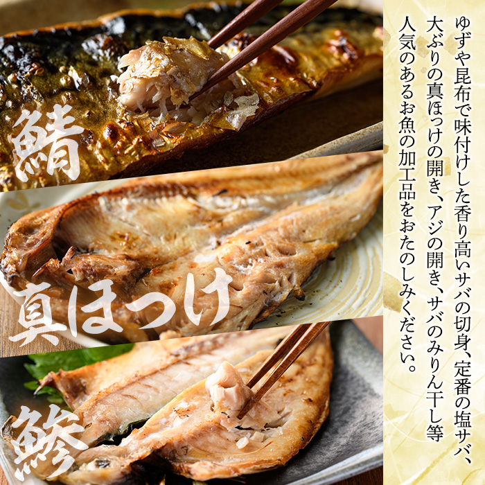 海のめぐみ干物セット(7種・合計19尾)ひもの さば 鯖 サバ ほっけ あじ アジ 魚介 おかず おつまみ【グローバルフーズ】a-12-123-z