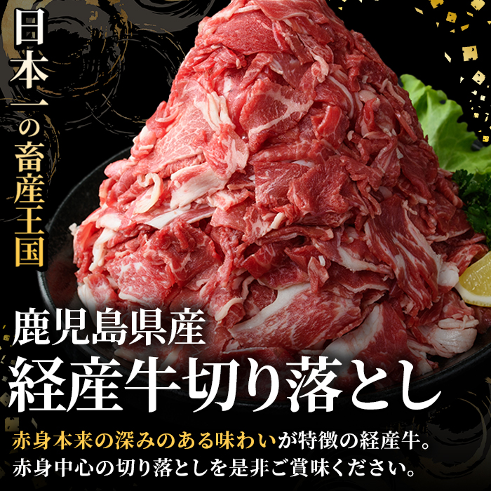 鹿児島県産 経産牛 切り落とし＆訳あり！豚切り落とし (総量3.2kg) 切り落とし 国産 鹿児島県産 豚肉 ブタ おかず 個包装 小分け 薄切り うす切り 冷凍 切り落し 切落し 牛肉 スライス 食べ比べ セット 【スターゼン】akn042-33