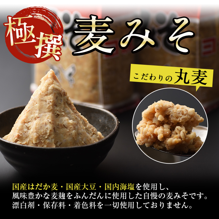 i426-Xm 【クリスマスギフト】極撰麦みそセット(1kg×5個・計5kg)  【奈良醸造元】