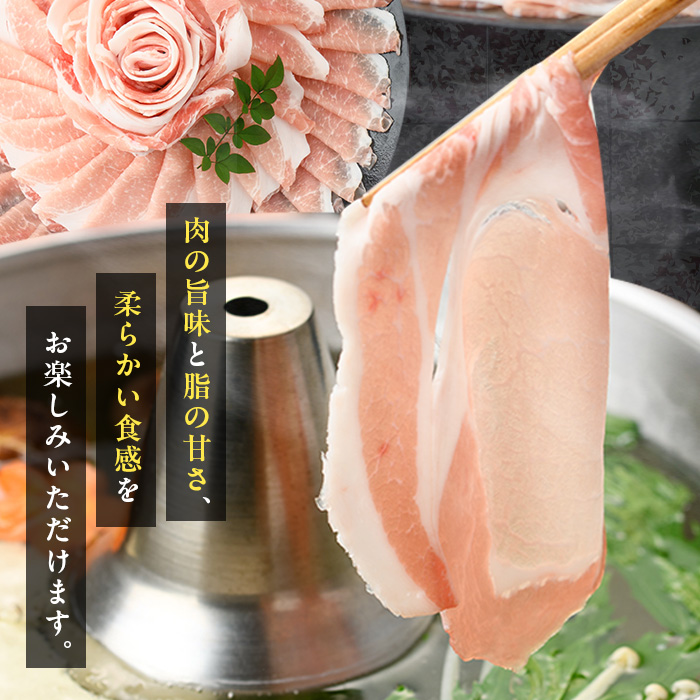 i1334-B ＜定期便・計3回(隔月)＞ 鹿児島県産 黒豚 黒毛和牛 定期便 (総計2.6kg) 国産 鹿児島県産 牛肉 豚肉 牛 豚 カタ ウデ スライス ロース 肩ロース 赤身 しゃぶしゃぶ 薄切り 小分け お肉 肉 3回 バラエティ 冷凍配送 隔月 【スターゼン】