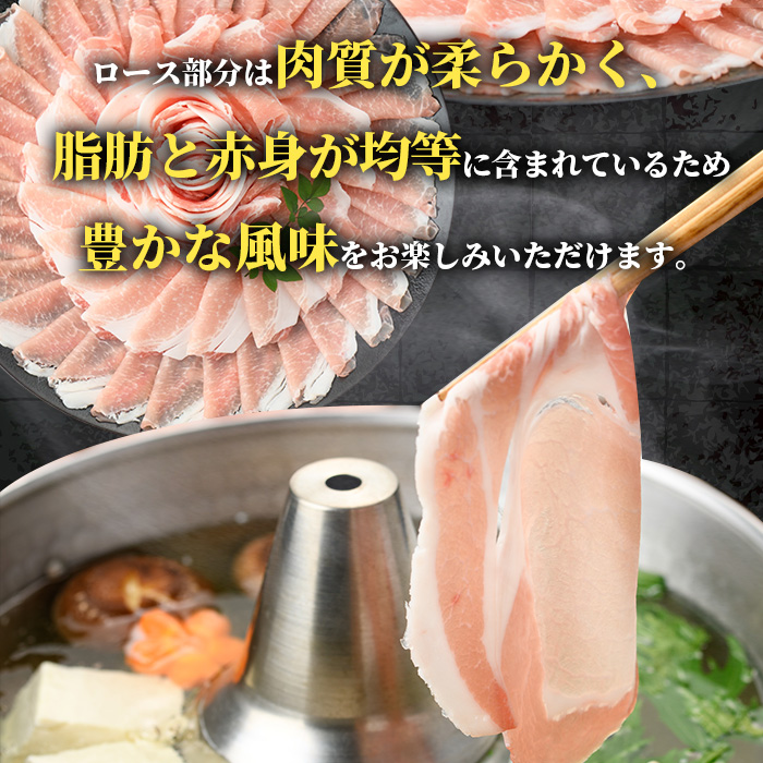 i1144-B ＜定期便・計3回(隔月)＞鹿児島県産 黒豚 しゃぶしゃぶ用 ローススライス 定期便(合計3kg) 国産 鹿児島県産 豚肉 黒豚 ブタ 個包装 小分け 薄切り うす切り 冷凍配送 定期便 3回 【スターゼン】