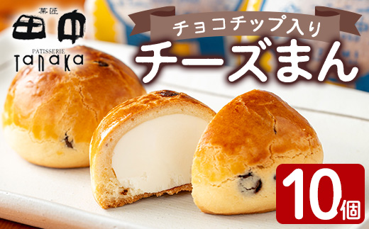 i1212 チーズまん(10個) お菓子 菓子 チーズ 洋菓子 和菓子 まんじゅう お菓子 スイーツ 個包装 チョコチップ ビスケット生地 チーズクリーム 洋風饅頭 ギフト 贈り物 おやつ 【菓匠田中】
